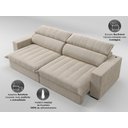 Ver imagem 3 de Sofá com Molas Ensacadas Retrátil e Reclinável Strike 2,40m Veludocristal com Carregador Usb -