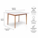 Ver imagem 3 de Mesa de Jantar Liz 6 Lugares Retangular MDF Branca Móveis Britz