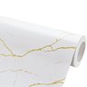 Papel de Parede Mármore Alba Imperial Branco Dourado Vinil Adesivo Impermeável Pia Box Mesa Banheiro - 3