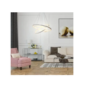 Ver imagem 4 de Lustre Led Moderno Pendente Anéis Led 89w 3 Arcos Prata Brinovar