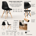 Ver imagem 4 de Kit c/ 4 Cadeiras Charles Eames Wood DKR Eiffel Pretas