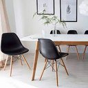 Ver imagem 3 de Kit c/ 4 Cadeiras Charles Eames Wood DKR Eiffel Pretas