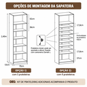 Ver imagem 4 de Sapateira Organizadora 2 Portas Reflecta 70cm Altezza Belmax:Freijó