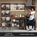 Ver imagem 6 de Armário de Cozinha Compacta 169cm Rustic/Preto Emilly Madesa 09