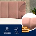 Ver imagem 4 de Cabeceira Casal Estofada Uvaia CabeCasa MadeiraOriginals Rosa
