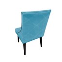 Ver imagem 3 de Cadeira De Jantar Bela com Tachas Suede Azul Turquesa - Dominic Decor