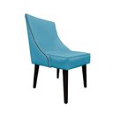 Ver imagem 1 de Cadeira De Jantar Bela com Tachas Suede Azul Turquesa - Dominic Decor