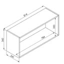 Ver imagem 3 de Nicho Parede Aéreo Suspenso Horizontal Multiuso Funcionale Preto
