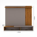 Ver imagem 5 de Painel Ripado para Tv 65 Polegadas Suspenso Home Vegas Grigio e Canela