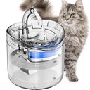 Ver imagem 3 de Fonte Bebedouro Agua Gato Pet Cachorro Gatinho 2 Litros Transparente Silenciosa Usb Automatica Anima