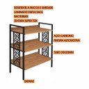 Ver imagem 5 de Estante Baixa 76CMX96CM 3 Prateleiras Beta Preto/Fosco/Amendoa