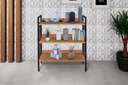 Ver imagem 6 de Estante Baixa 76CMX96CM 3 Prateleiras Beta Preto/Fosco/Amendoa
