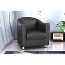 Ver imagem 3 de Poltrona Decorativa Bia 1 Lugar Sintético Preto Matrix