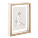 Ver imagem 1 de Porta-retrato Branco e Madeira- 20x25
