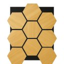 Ver imagem 1 de Painel Acústico Hexagonal Colmeia Cor Freijó
