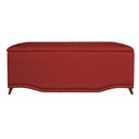 Ver imagem 1 de Calçadeira Recamier Baú Casal 140cm Greta Suede Vermelho - DS Estofados