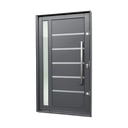 Ver imagem 1 de Porta Pivotante Alumínio Lambril Miraggio c/Pux.Dir. Elite Cinza 240x120 Brimak
