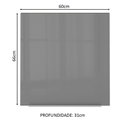 Ver imagem 2 de Armário Aéreo 60cm com 1 Porta Cinza Lux Madesa