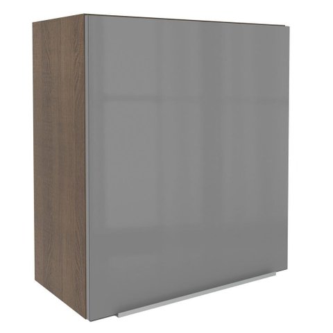 Armário Aéreo 60cm com 1 Porta Cinza Lux Madesa