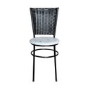 Ver imagem 3 de 2 Cadeiras Pretas para Mesa Hawai Preta com Assento Floral:floral Areia