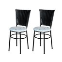 Ver imagem 1 de 2 Cadeiras Pretas para Mesa Hawai Preta com Assento Floral:floral Areia