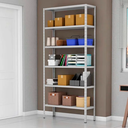 Ver imagem 5 de Estante de Aço 6 Prateleiras 60cm – Organizador para Casa, Escritório ou Depósito - Cinza