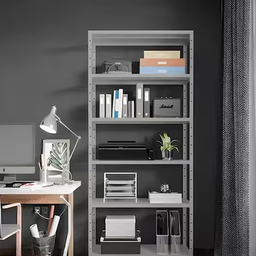 Estante de Aço 6 Prateleiras 60cm – Organizador para Casa, Escritório ou Depósito - Cinza - 3