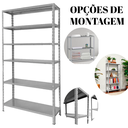 Ver imagem 6 de Estante de Aço 6 Prateleiras 60cm – Organizador para Casa, Escritório ou Depósito - Cinza