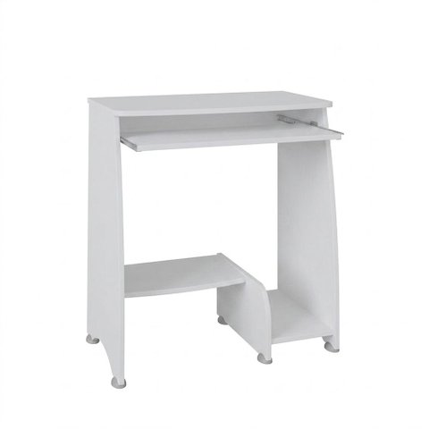 Mesa para Computador Elegante para Estudo e Trabalho com Estilo Contemporaneo Branco Pixel