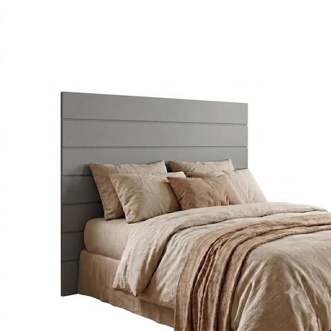 Cabeceira Cama Solteiro Lambri Painel MDF Encaixe 116x60cm:Cinza