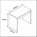 Ver imagem 3 de Mesa de Computador Ravi Casa D 1 Gaveta 90cm Castanho
