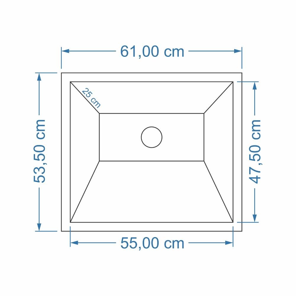 Tanque Inox 48lt para Lavanderia com Válvula - 5