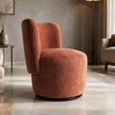 Ver imagem 6 de Kit 2 Poltronas Orgânica Lia Giratória Boucle Redonda Luxo Moderna Penteadeira Sala Espera Recepção: