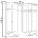 Ver imagem 5 de Guarda Roupa Casal 12 Portas com Espelho e Maleiro Mazzaro F06 Freijó - Lyam Decor