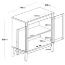 Ver imagem 3 de Balcão de Madeira Maciça 2 Portas - Azul Petróleo
