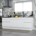 Ver imagem 1 de Kit 2 Balcões com Rodapé Gabinete Pia 150 Cm e Cooktop 70 Cm Veneza Multimóveis Mp2108.891