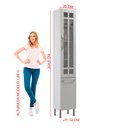 Ver imagem 4 de Paneleiro Simples Modulado com Vidro Fidelitá Viena 35cm 2 Portas