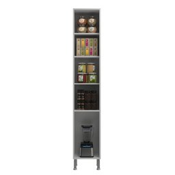 Paneleiro Simples Modulado Com Vidro Fidelitá Viena 35cm 2 Portas - 2