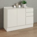 Ver imagem 1 de Balcão Pia com Tampo 120cm 3 Portas 2 Gavetas 100% MDF Fineze Bege/Areia HP