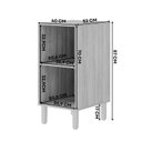 Ver imagem 4 de Balcão 1 Porta 40 cm Brilhante Celeste Bege/Cinamomo/Platina
