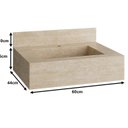 Ver imagem 2 de Bancada em Porcelanato para Banheiro Completa Alto Padrão 60cm X 15cm com Cuba Esculpida Helena