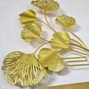 Ver imagem 5 de Relógio de Parede Folhas 3d Design Vertical Metal 80cm:dourado/dourado