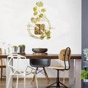 Ver imagem 7 de Relógio de Parede Folhas 3d Design Vertical Metal 80cm:dourado/dourado