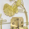 Relógio de Parede Folhas 3d Design Vertical Metal 80cm:dourado/dourado - 4