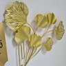 Relógio de Parede Folhas 3d Design Vertical Metal 80cm:dourado/dourado - 2