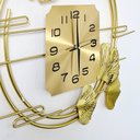 Ver imagem 3 de Relógio de Parede Folhas 3d Design Vertical Metal 80cm:dourado/dourado