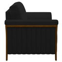 Ver imagem 5 de Poltrona Decorativa Sala de Estar 102cm Pés Madeira Roya M22 Veludo Preto - Mpozenato