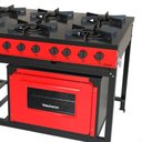 Ver imagem 4 de Fogão Industrial Venâncio a Gás Bravo 6 Bocas com Forno Vermelho Br6bfvm