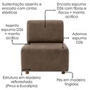 Ver imagem 6 de Poltrona Modular e Puff Block Pes Madeira Courino Tcs 729 Moll