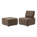 Ver imagem 1 de Poltrona Modular e Puff Block Pes Madeira Courino Tcs 729 Moll